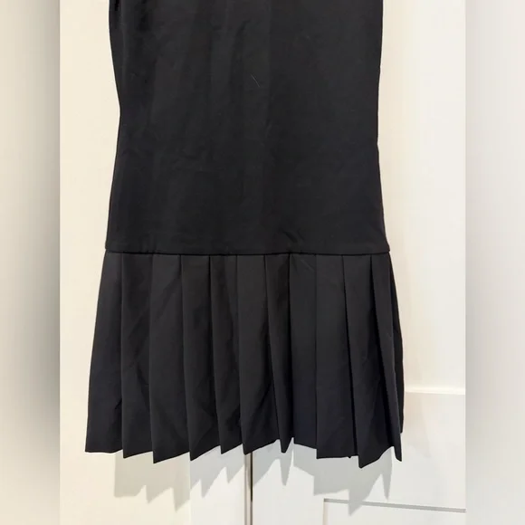 Alice + Olivia Collared Pleated Drop Waist Dress Wool Mix Size 4 - Picture 6 of 15